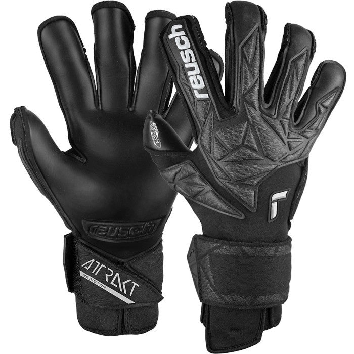 Reusch Attrakt Infinity Resistor Goalkeeper Gloves- Black