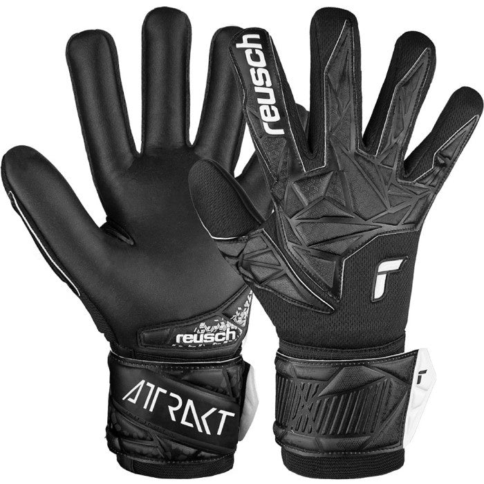 Reusch Attrakt Infinity Negative Cut Goalkeeper Gloves- Black