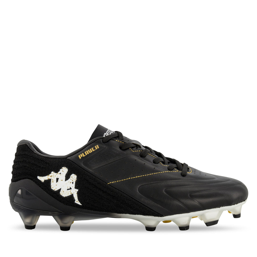 Kappa Player Pro FG Boots- Black/White/Gold
