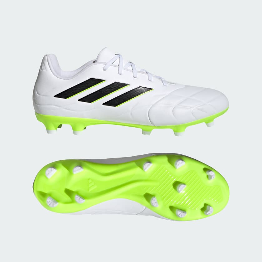 adidas COPA Pure .3 FG Boots- White/Black/Lemon