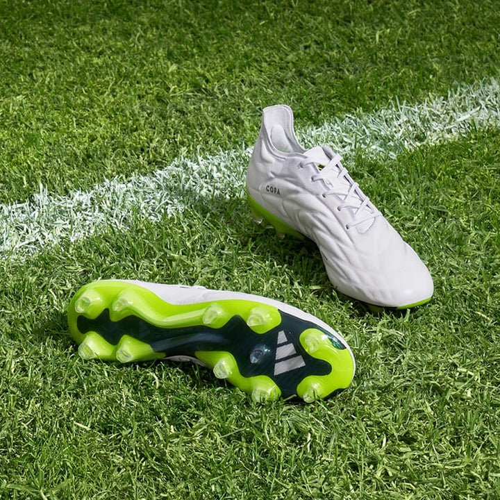adidas COPA Pure .1 FG Boots- White/Black/Fluro Green
