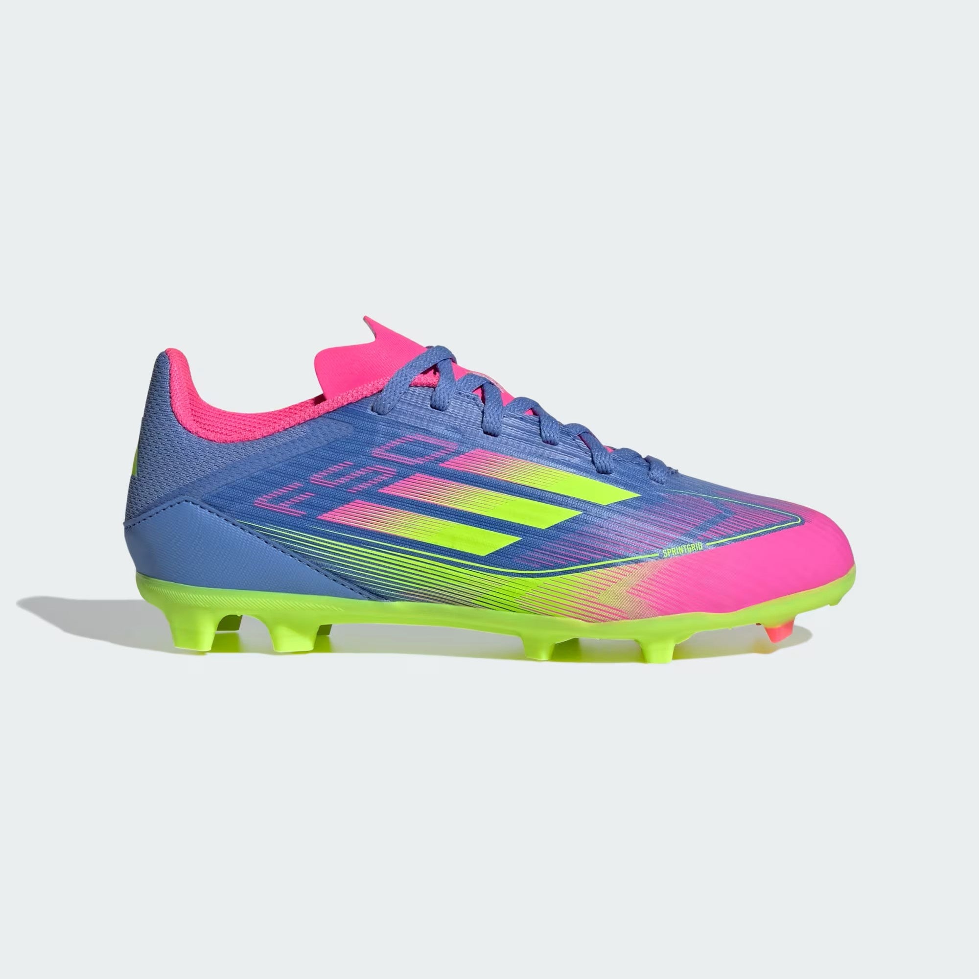 adidas F50 League FG/MG BootS- Blue/Lemon/Pink- JUNIOR