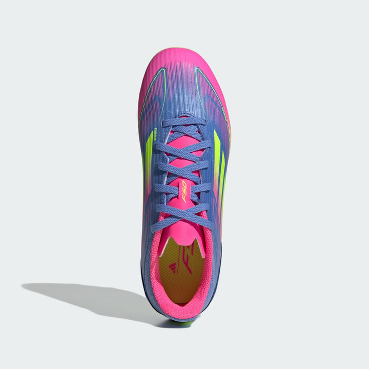 adidas F50 League FG/MG BootS- Blue/Lemon/Pink- JUNIOR