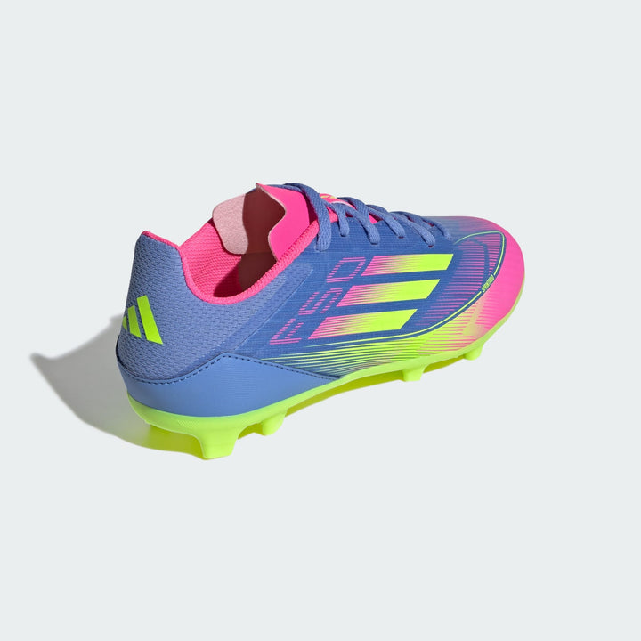 adidas F50 League FG/MG BootS- Blue/Lemon/Pink- JUNIOR
