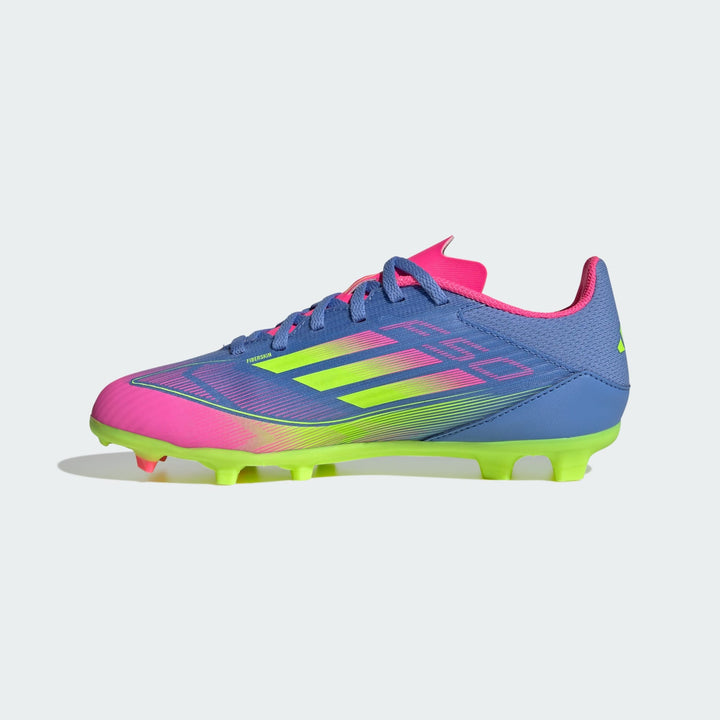 adidas F50 League FG/MG BootS- Blue/Lemon/Pink- JUNIOR