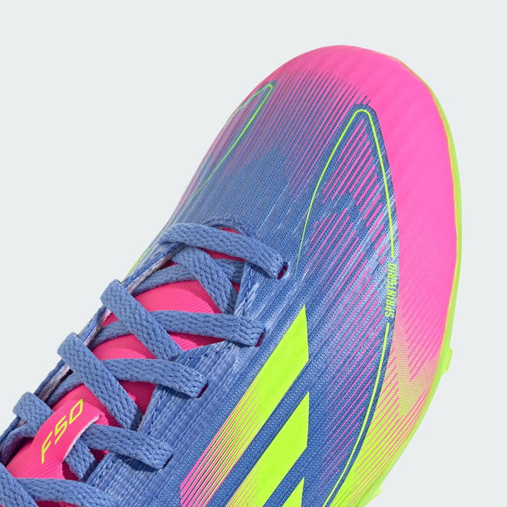 adidas F50 League FG/MG BootS- Blue/Lemon/Pink- JUNIOR