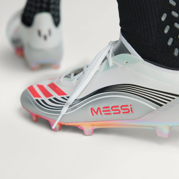 adidas F50 Elite MESSI FG Boots- White/Red/Silver
