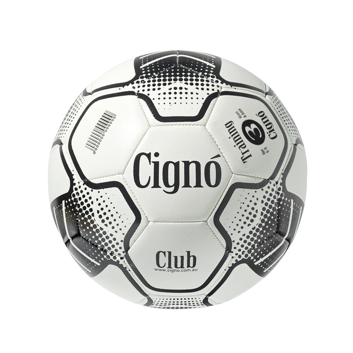 Cigno Club Training Ball- White/Black- Size 5, 4, 3