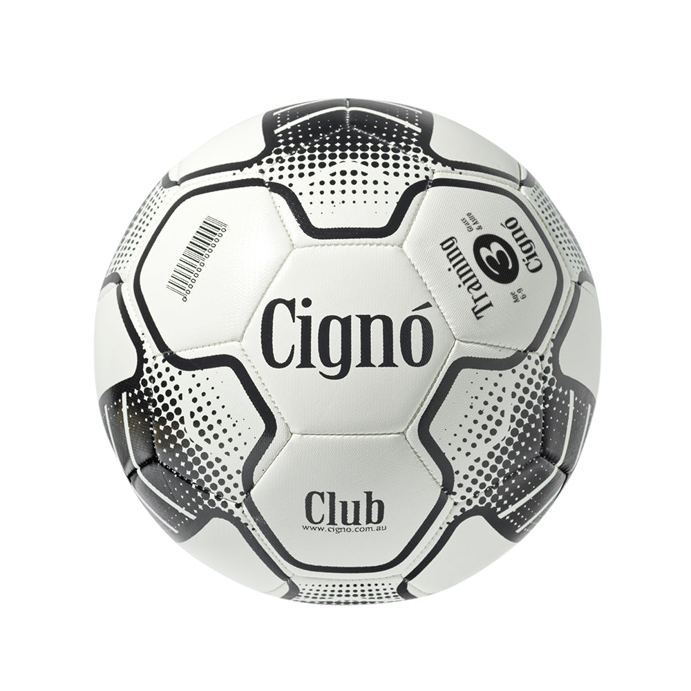Cigno Club Training Ball- White/Black- Size 5, 4, 3