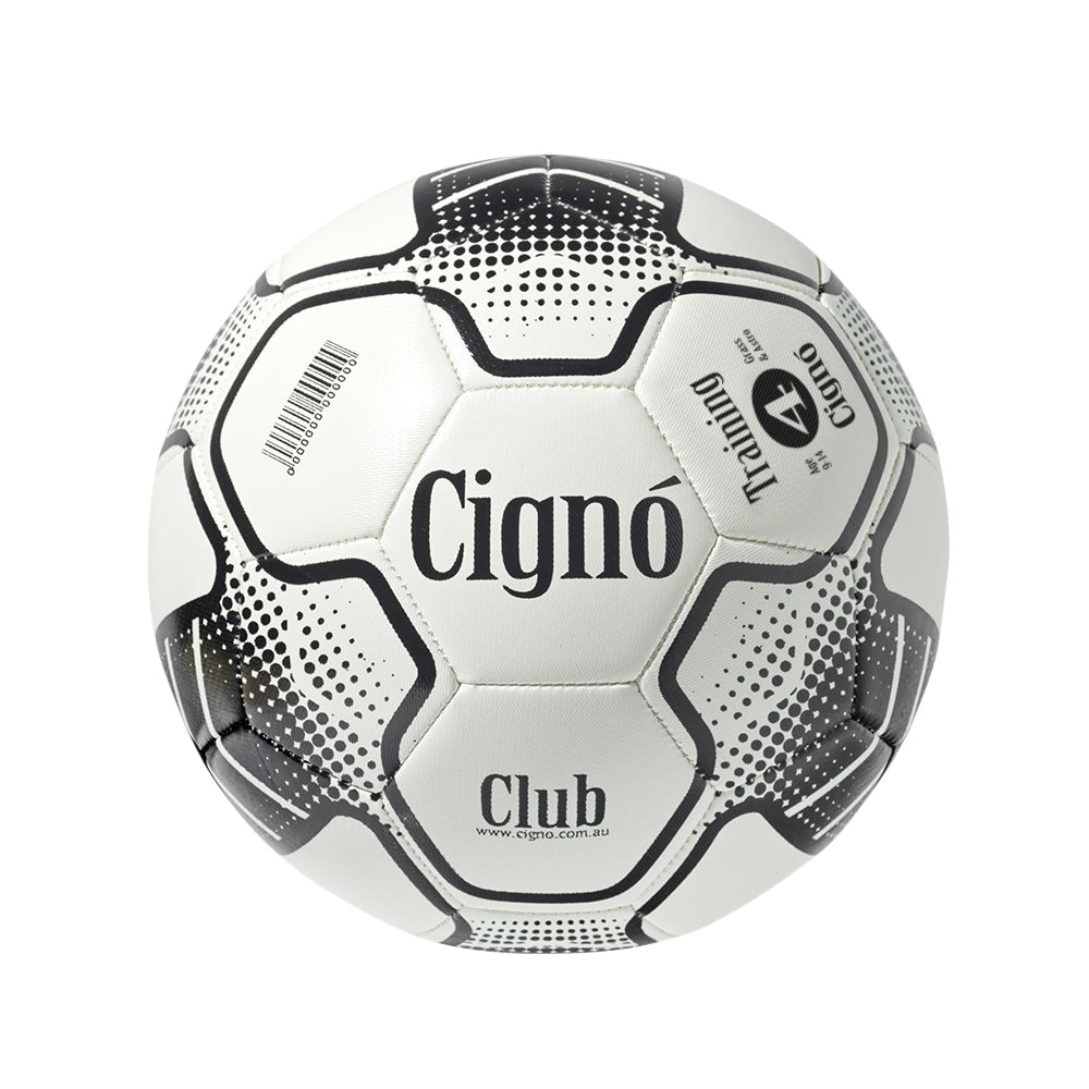 Cigno Club Training Ball- White/Black- Size 5, 4, 3