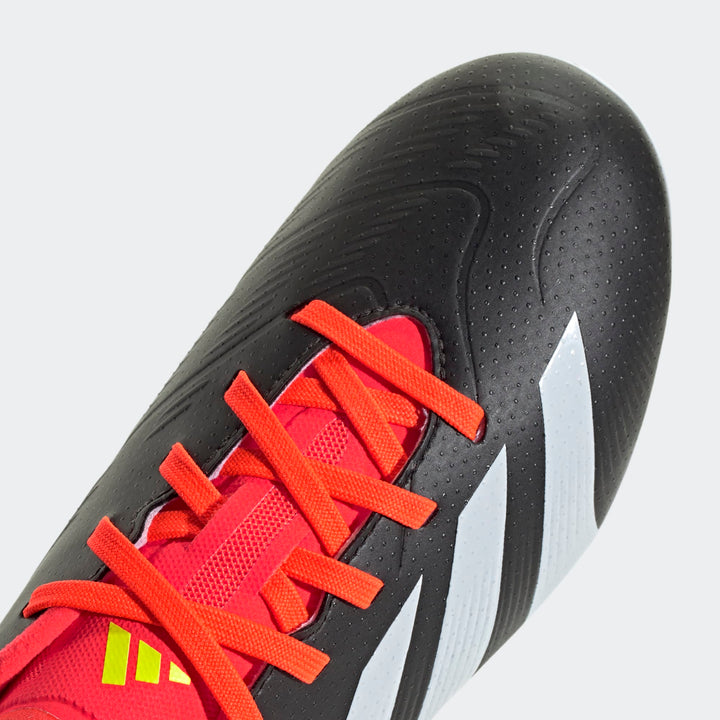 adidas Predator League FG Boots- Black/White/Red- JUNIOR