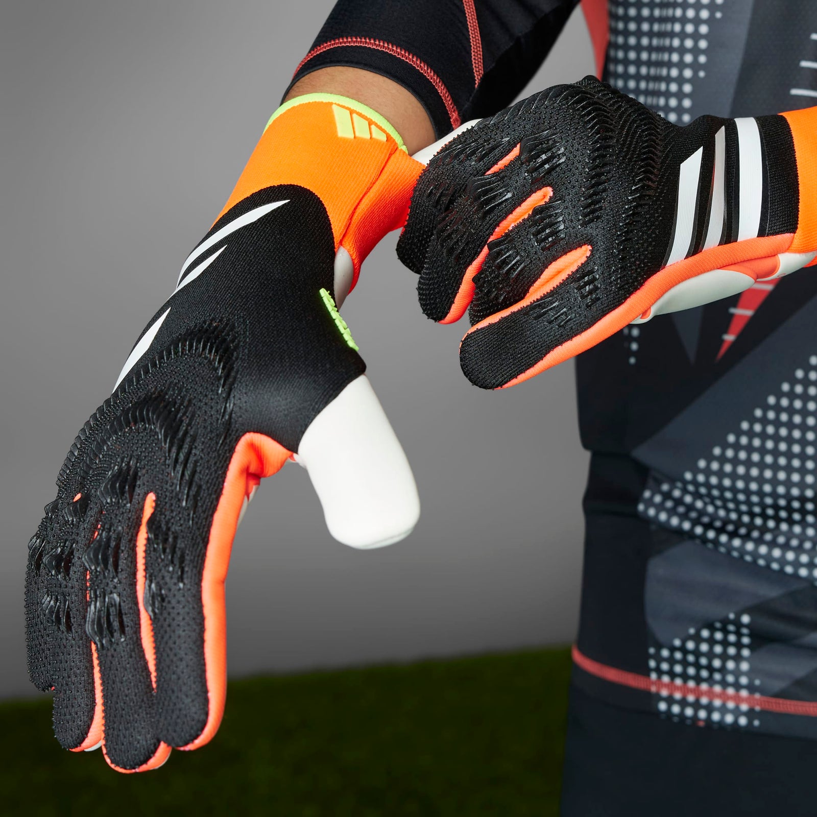 adidas Predator GL Pro Goalkeeper Gloves- Black/Red/Yellow