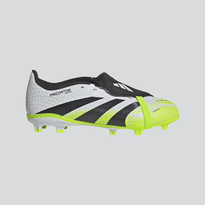 adidas Predator League FT FG Boots- White/Black/Lemon- JUNIOR