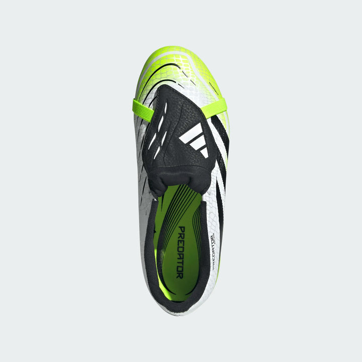 adidas Predator League FT FG Boots- White/Black/Lemon- JUNIOR
