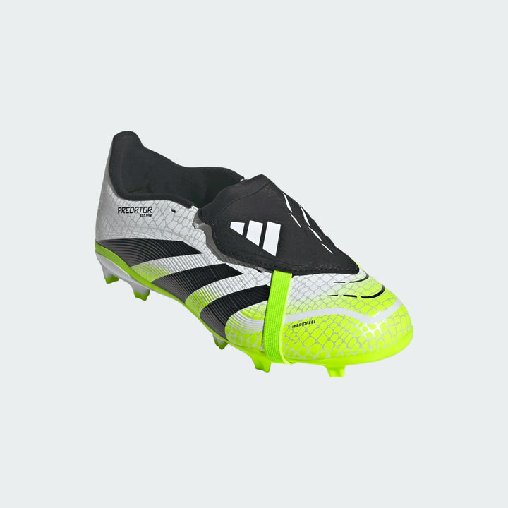 adidas Predator League FT FG Boots- White/Black/Lemon- JUNIOR