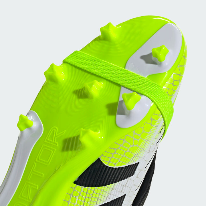 adidas Predator League FT FG Boots- White/Black/Lemon- JUNIOR