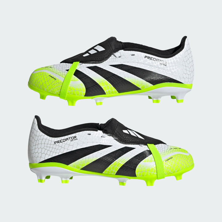 adidas Predator League FT FG Boots- White/Black/Lemon- JUNIOR