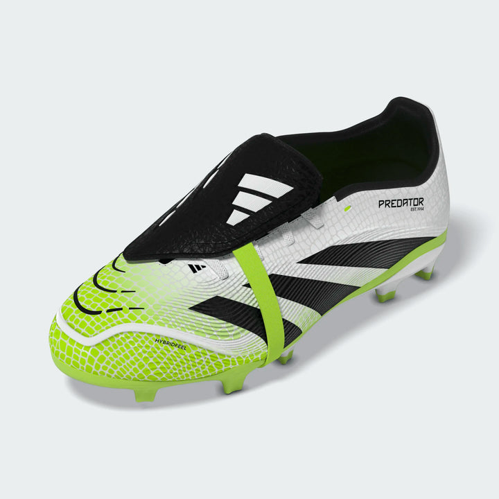 adidas Predator League FT FG Boots- White/Black/Lemon- JUNIOR