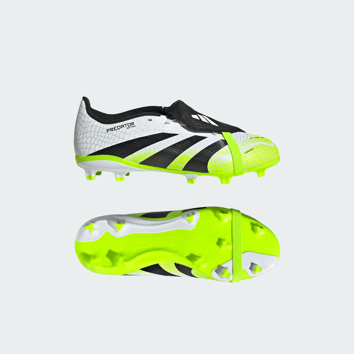 adidas Predator League FT FG Boots- White/Black/Lemon- JUNIOR