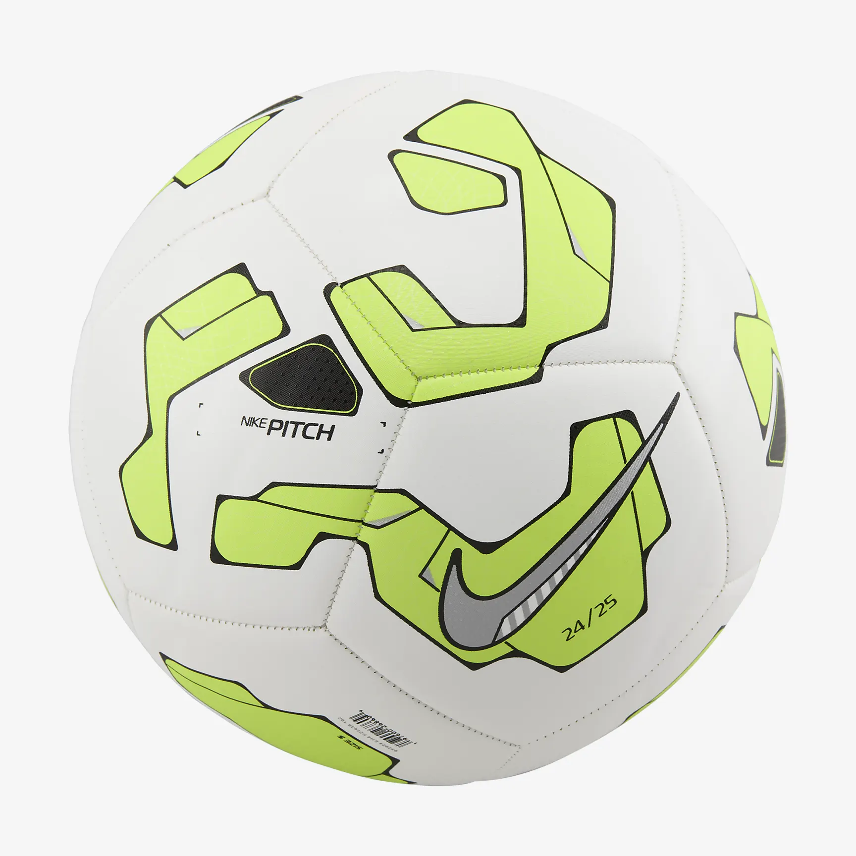 Nike Pitch 24 25 Training Ball White Fluro Green Soccer Locker