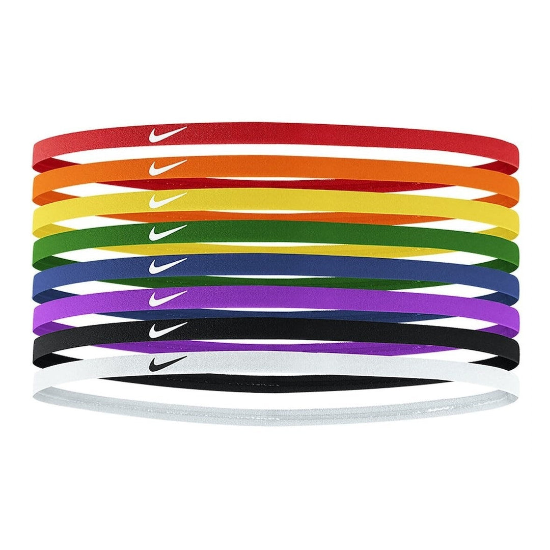 Nike Elastic Headbands- 8 Pack- Pimento