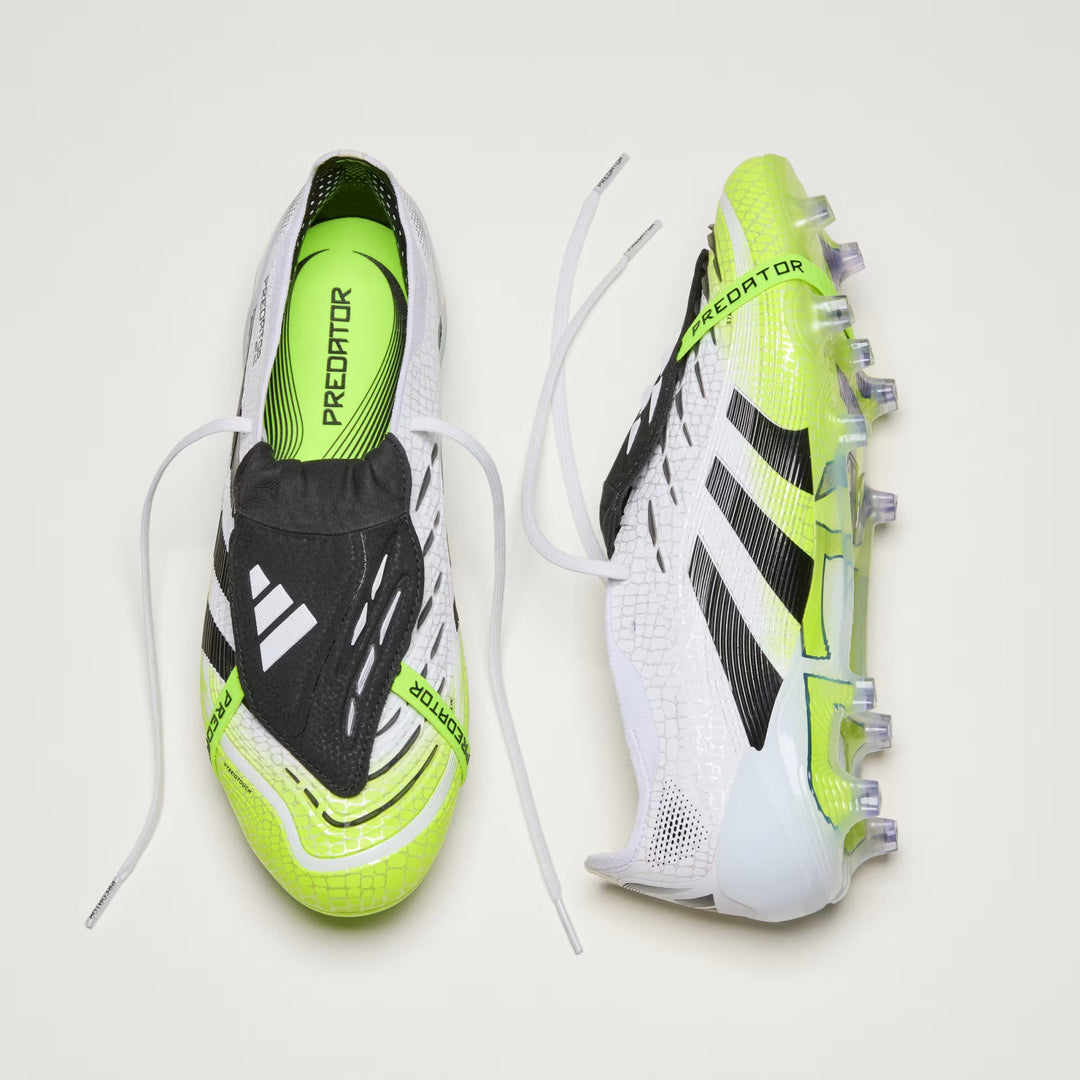 adidas Predator Elite FT FG Boots- White/Black/Lemon