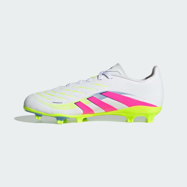 adidas Predator League FG Boots- White/Pink/Lemon- JUNIOR