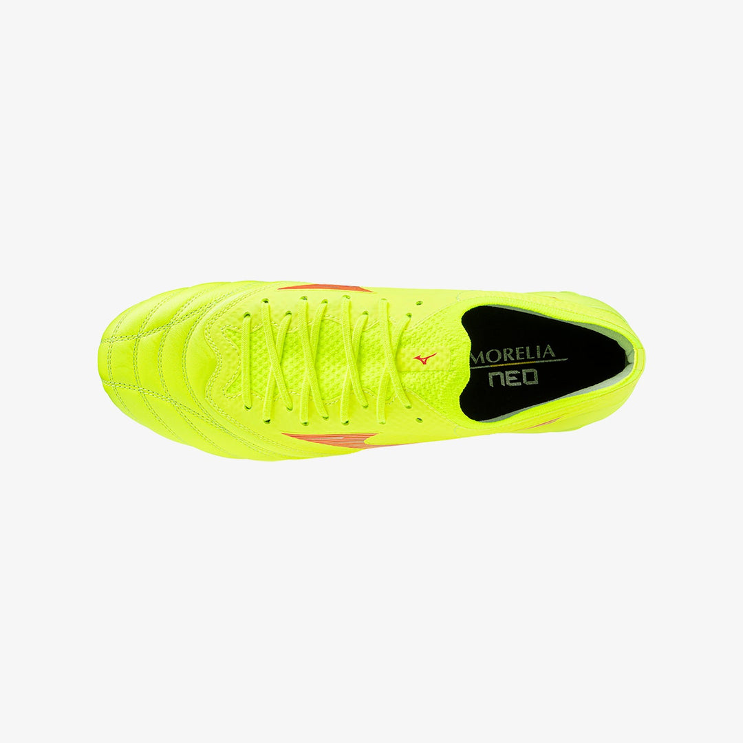 Mizuno Morelia NEO IV b Elite FG Boots- Fluro Yellow