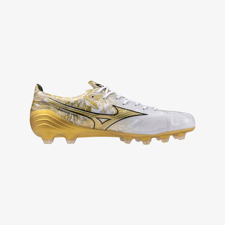 Mizuno a Elite FG Boots- White/Gold/Black