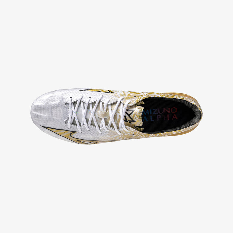 Mizuno a Elite FG Boots- White/Gold/Black