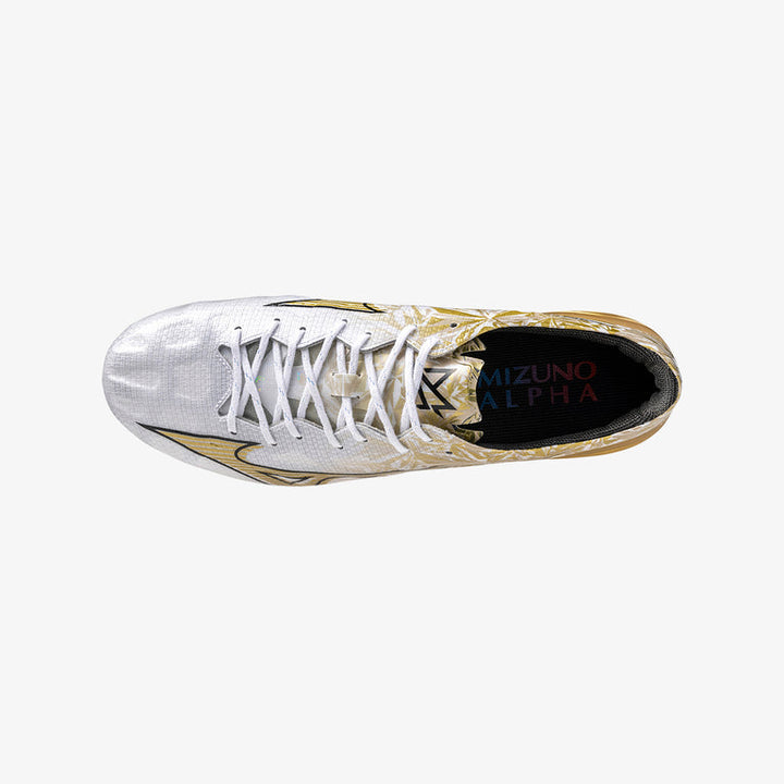 Mizuno a Elite FG Boots- White/Gold/Black