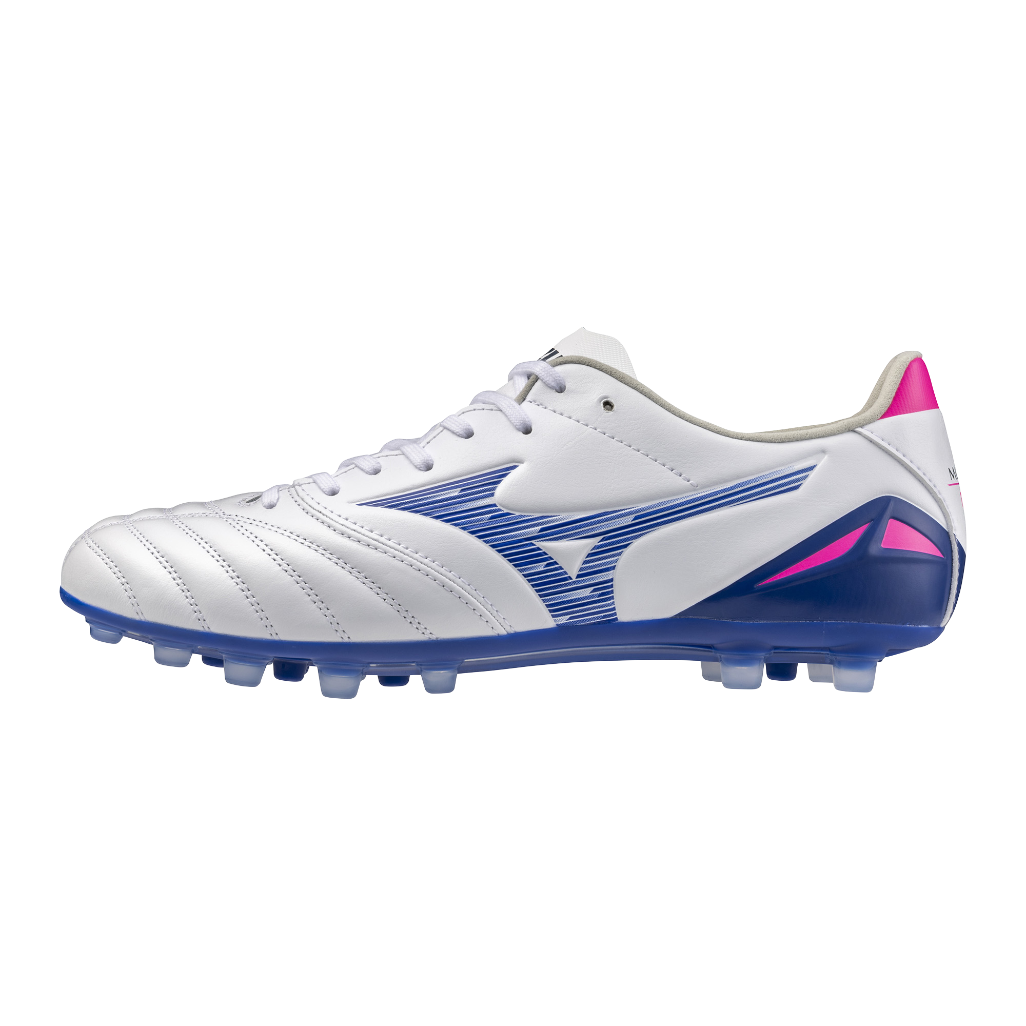 Mizuno Morelia Neo IV Pro AG Boots- White/Blue/Pink – Soccer Locker