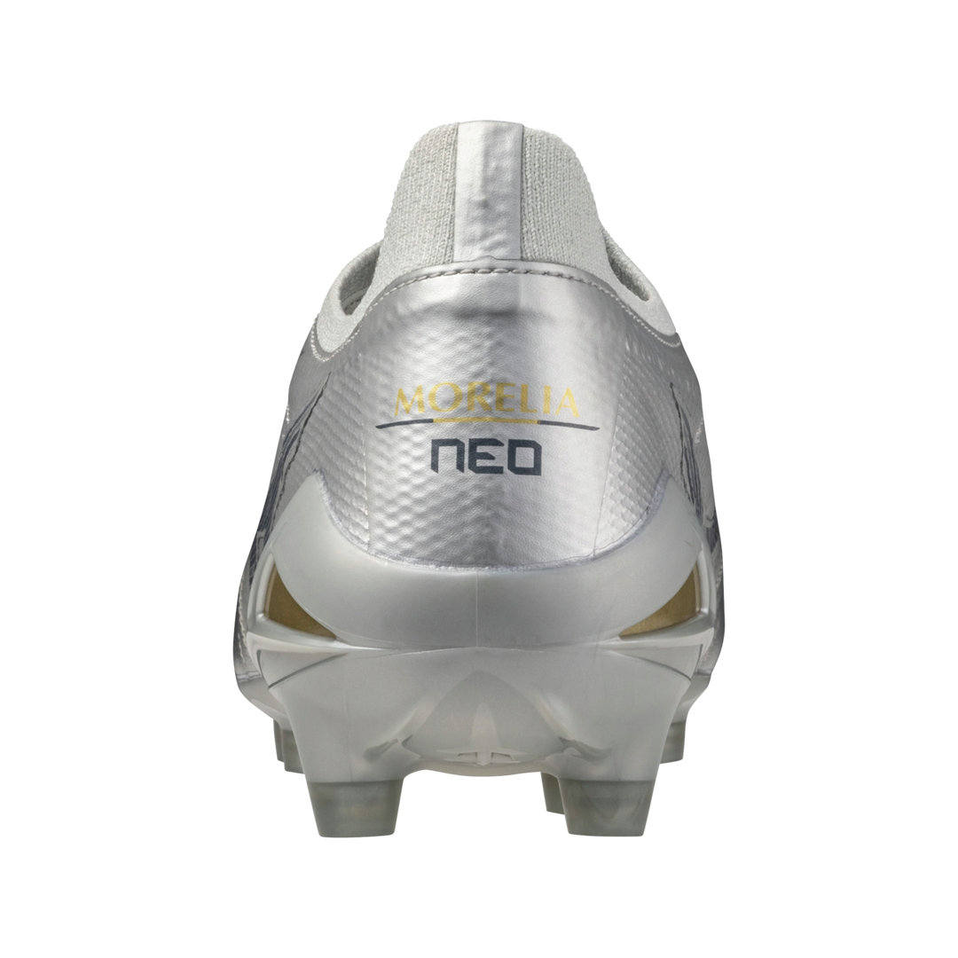 Mizuno Morelia NEO IV b Elite FG Boots- Silver/Grey