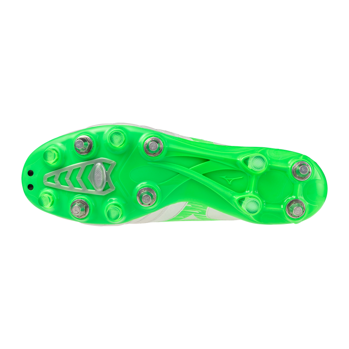 Mizuno Morelia NEO IV b Elite Mix FG Boots- White Green Gecko