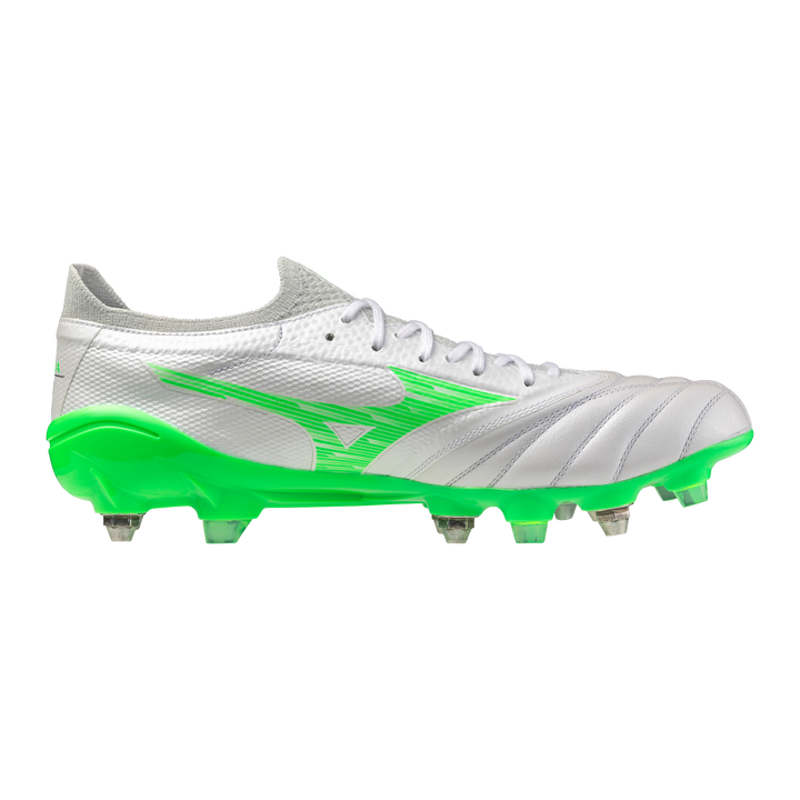 Mizuno Morelia NEO IV b Elite Mix FG Boots- White Green Gecko
