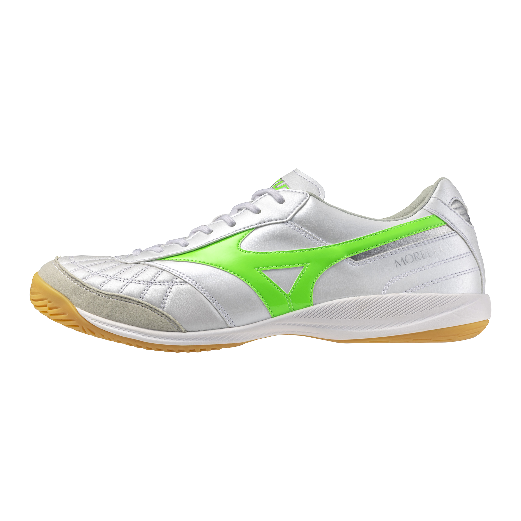 Mizuno Morelia Sala Elite Indoor Boots- White/Green – Soccer Locker