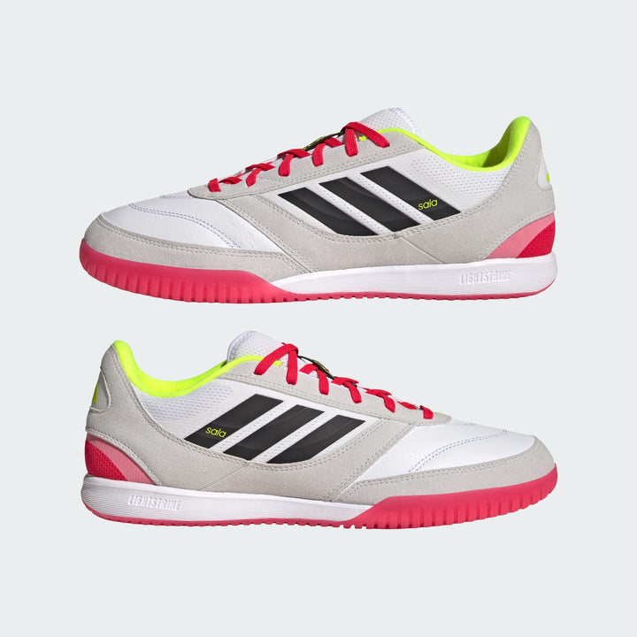 adidas Top Sala II Competition INDOOR Boots - White/Black/Fluro Green