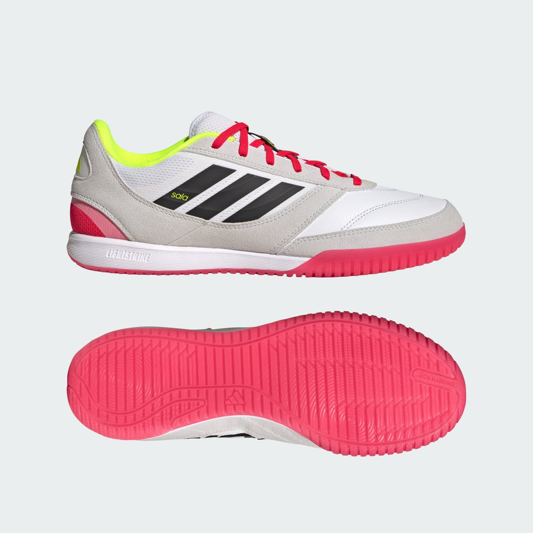 adidas Top Sala II Competition INDOOR Boots - White/Black/Fluro Green