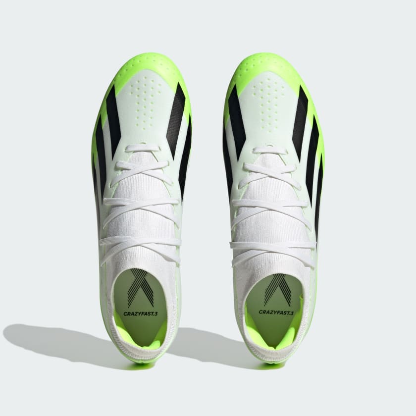 adidas X Crazyfast .3 FG Boots- White/Lemon