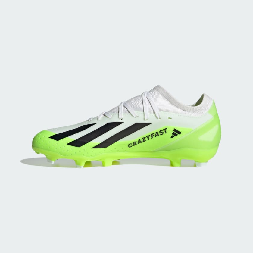 adidas X Crazyfast .3 FG Boots- White/Lemon