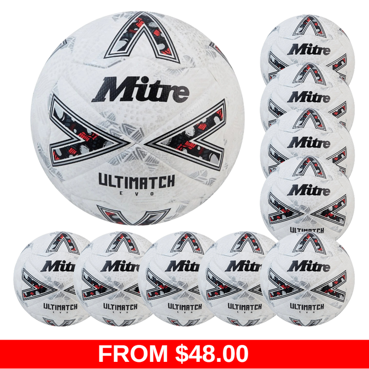 Mitre Ultimatch Evo 24 Match Ball- White- Size 5