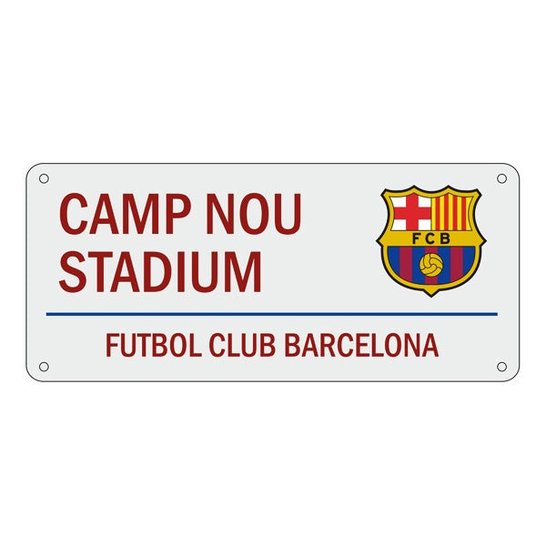Barcelona Street Sign- White