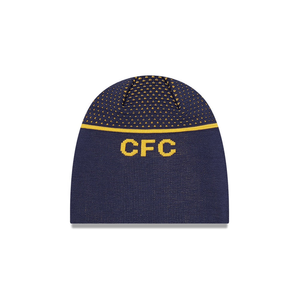 Chelsea New Era Skull Beanie- Navy/Gold
