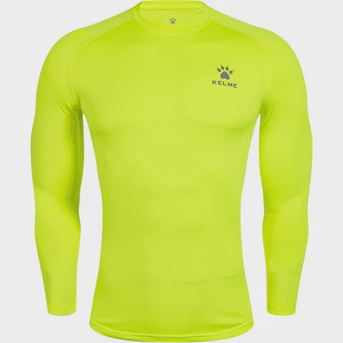 Kelme LS Compression Top- Fluro Yellow