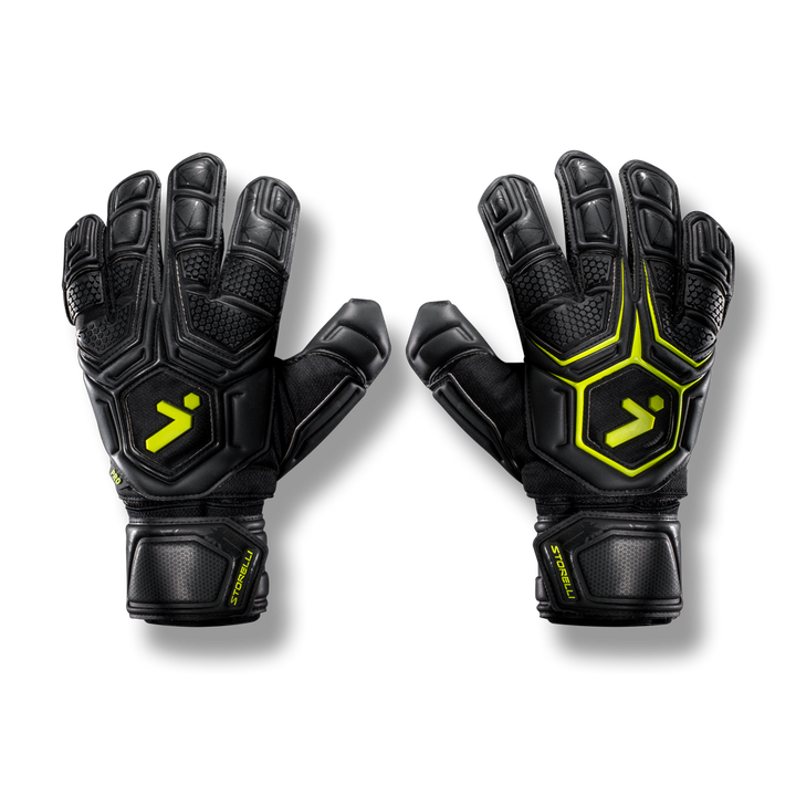 Storelli Gladiator Pro Goalkeeper Gloves- Black/Gold
