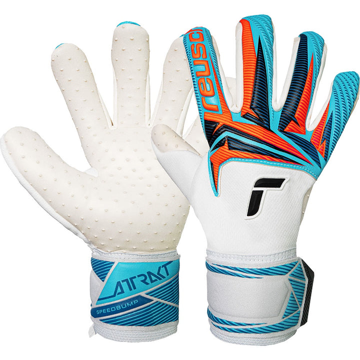 Reusch Attrakt Speedbump- White/Sky Blue