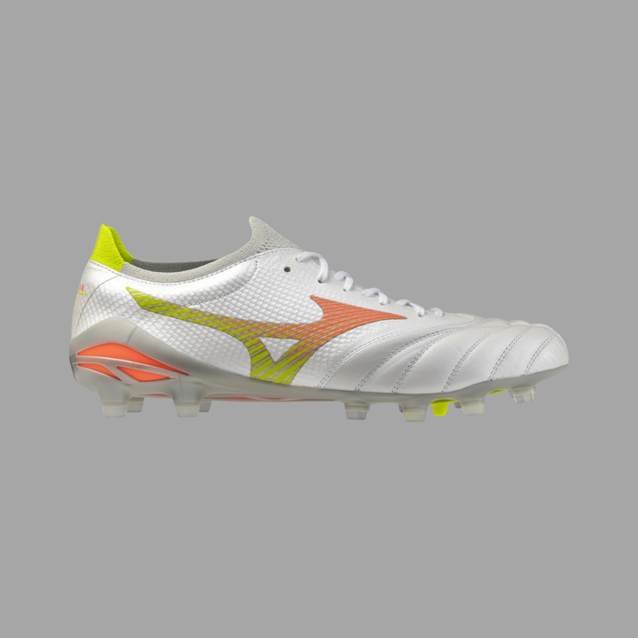 Mizuno Morelia NEO V b Elite FG Boots- White/Orange