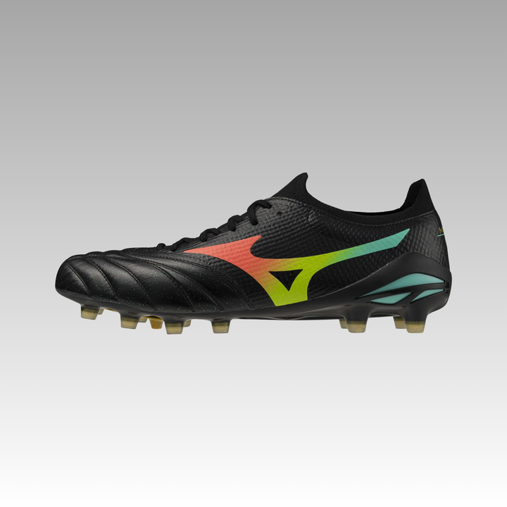 Mizuno Morelia NEO V b Elite FG Boots- Black/Orange/Yellow