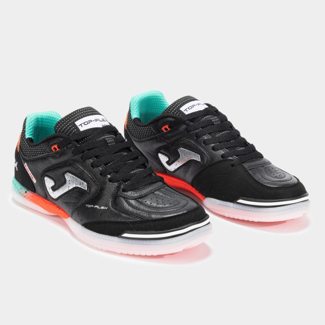 Joma Top Flex Inbdoor Boots- Black/Aqua/Orange