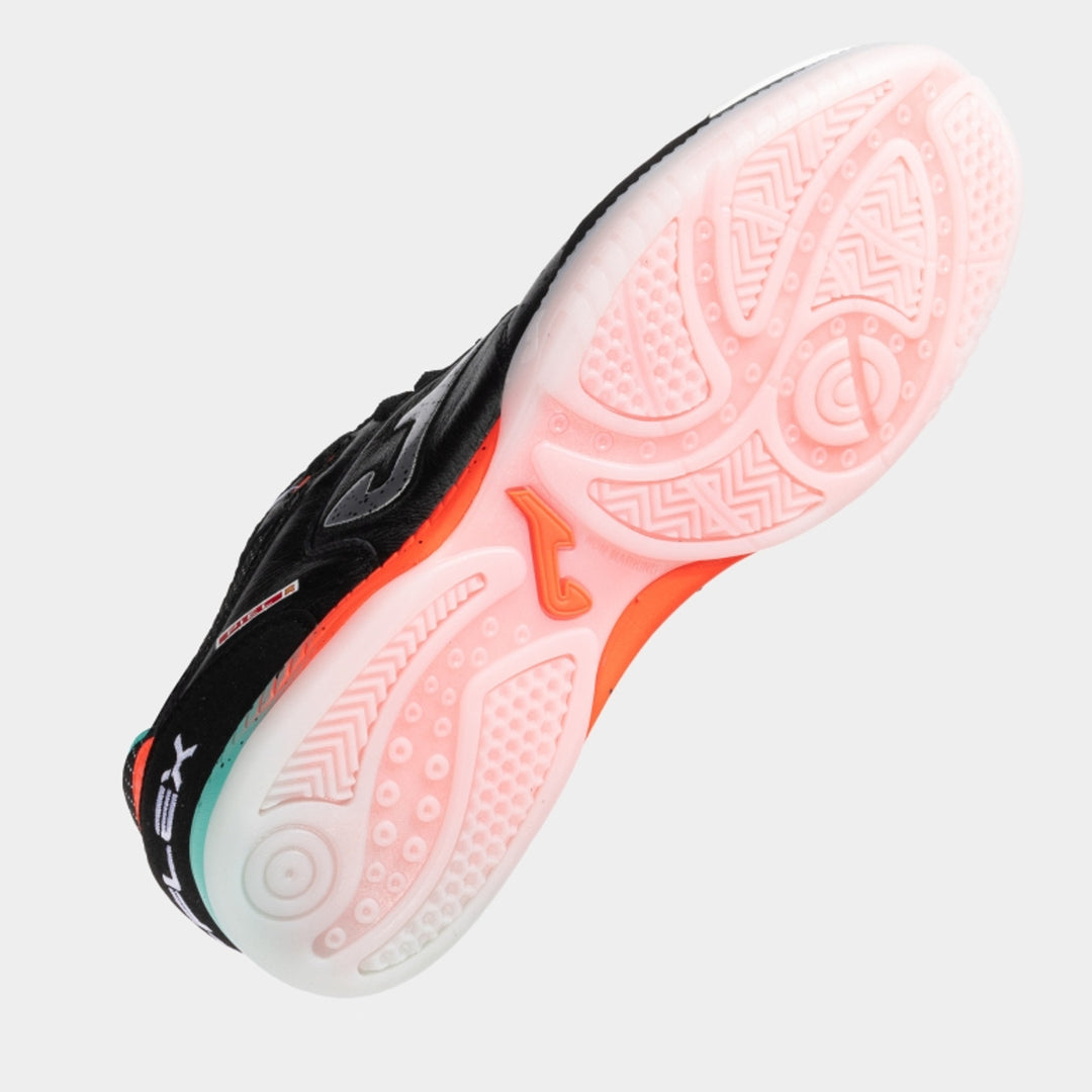 Joma Top Flex Inbdoor Boots- Black/Aqua/Orange